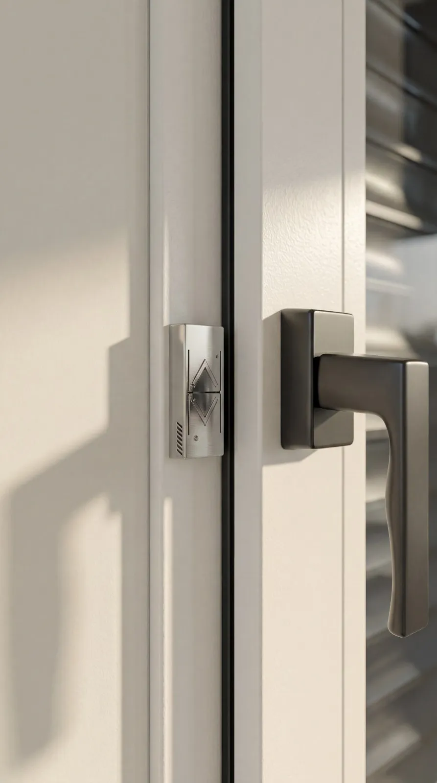 Interrupteur connecté Alunec sur une menuiserie